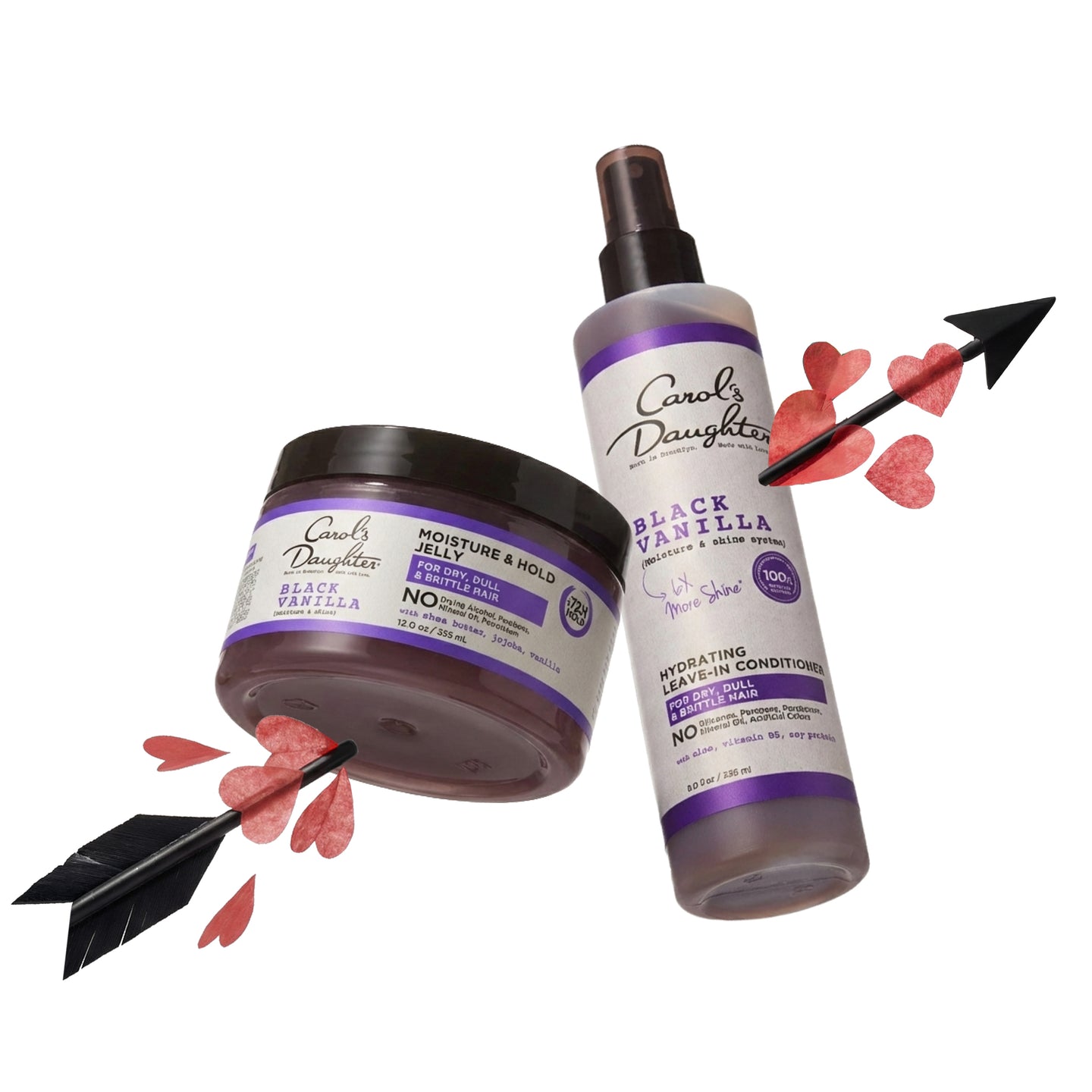 Black Vanilla Leave-in Conditioner and Moisture & Hold Jelly Bundle