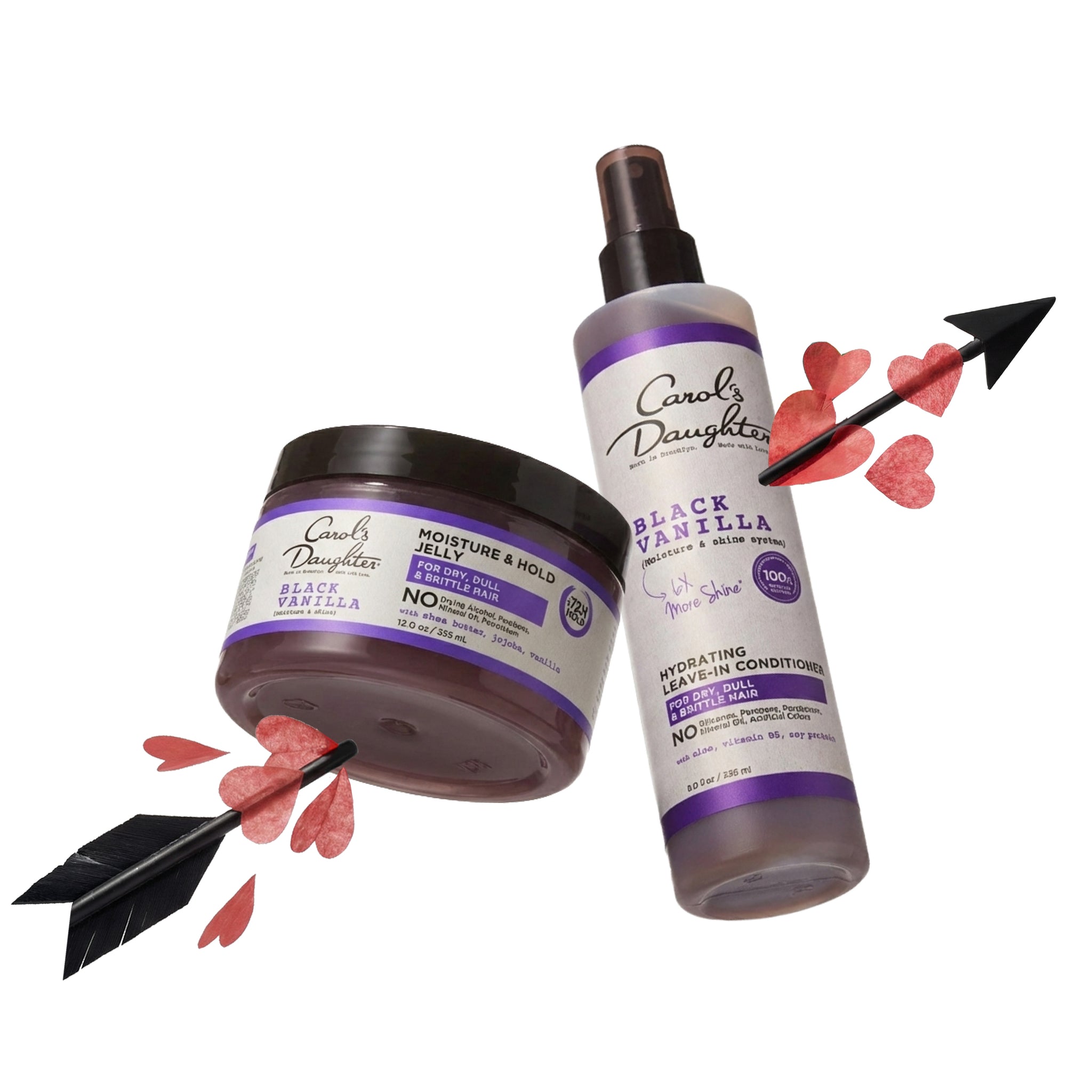 Black Vanilla Leave-in Conditioner and Moisture & Hold Jelly Bundle
