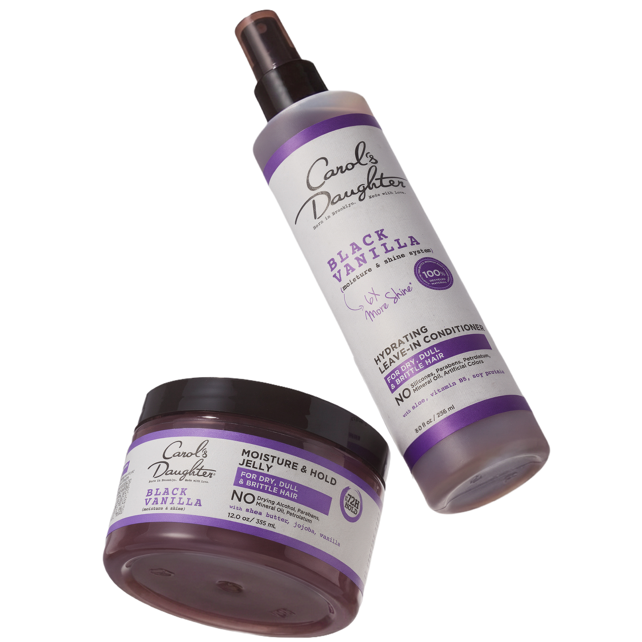 Black Vanilla Leave-in Conditioner and Moisture & Hold Jelly Bundle