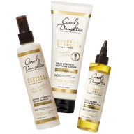Goddess Strength Leave-in Milk, True Stretch Defining Cream and Hair & Scalp Oil Bundle