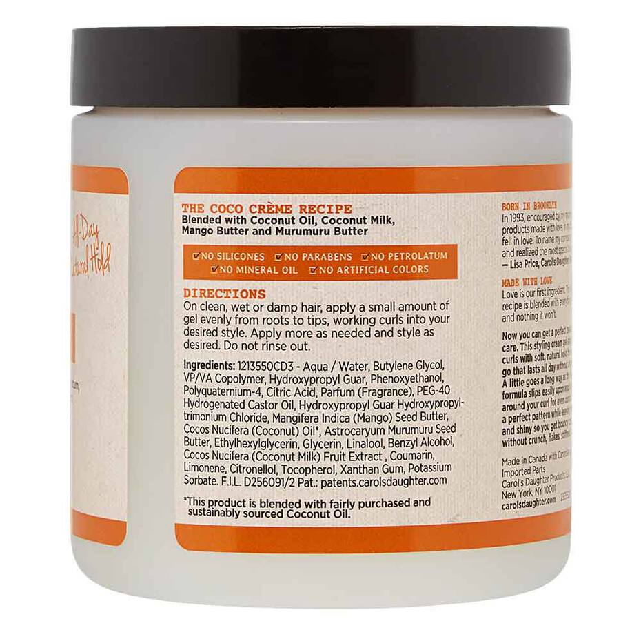 Coco Crème Curl Shaping Cream Gel with Coconut Oil